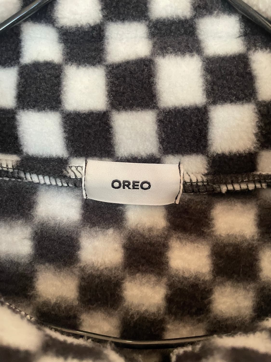 oreo 체커보드 펑크 플리스 상품이미지2