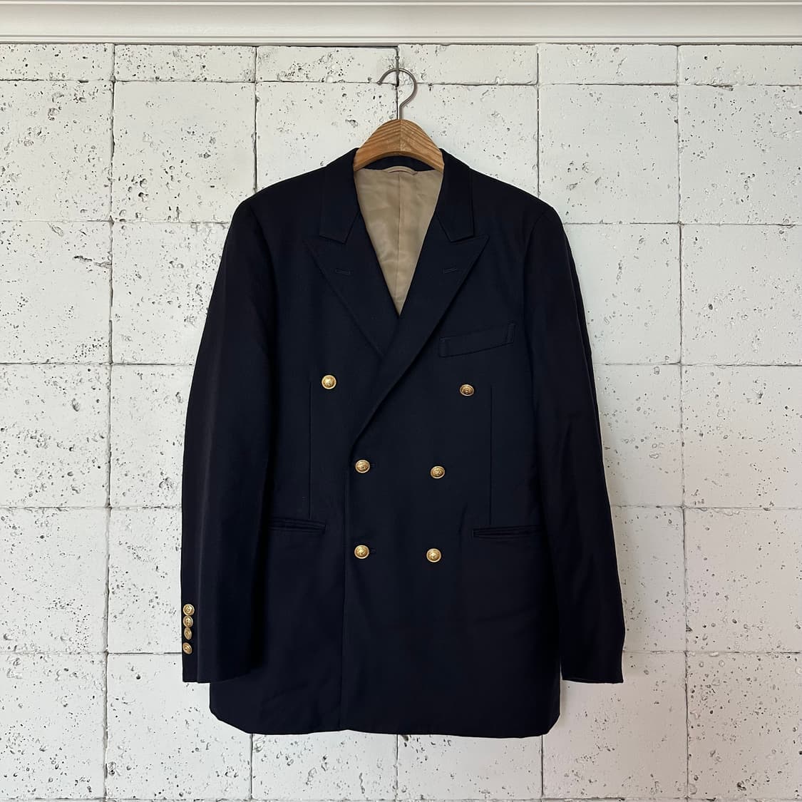 95 빈티지 금장 버튼 블레이저 네이비 상품이미지1
