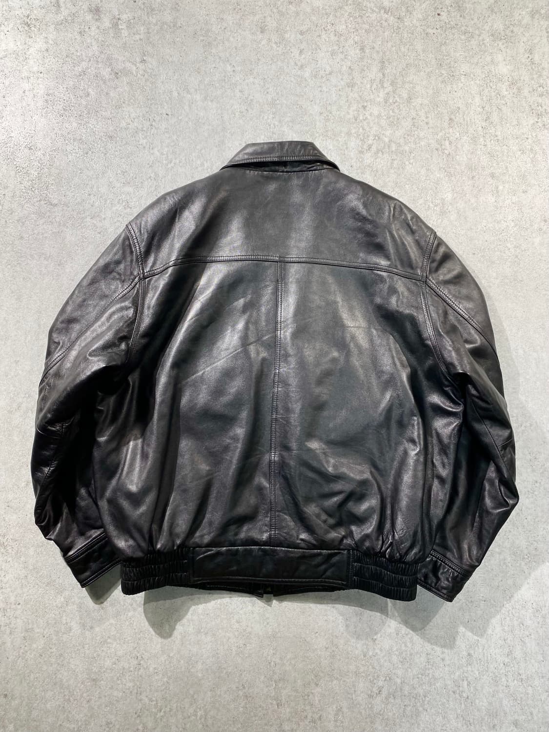 [L] 90s Vintage 빈티지 블랙 양가죽 봄버자켓 상품이미지7