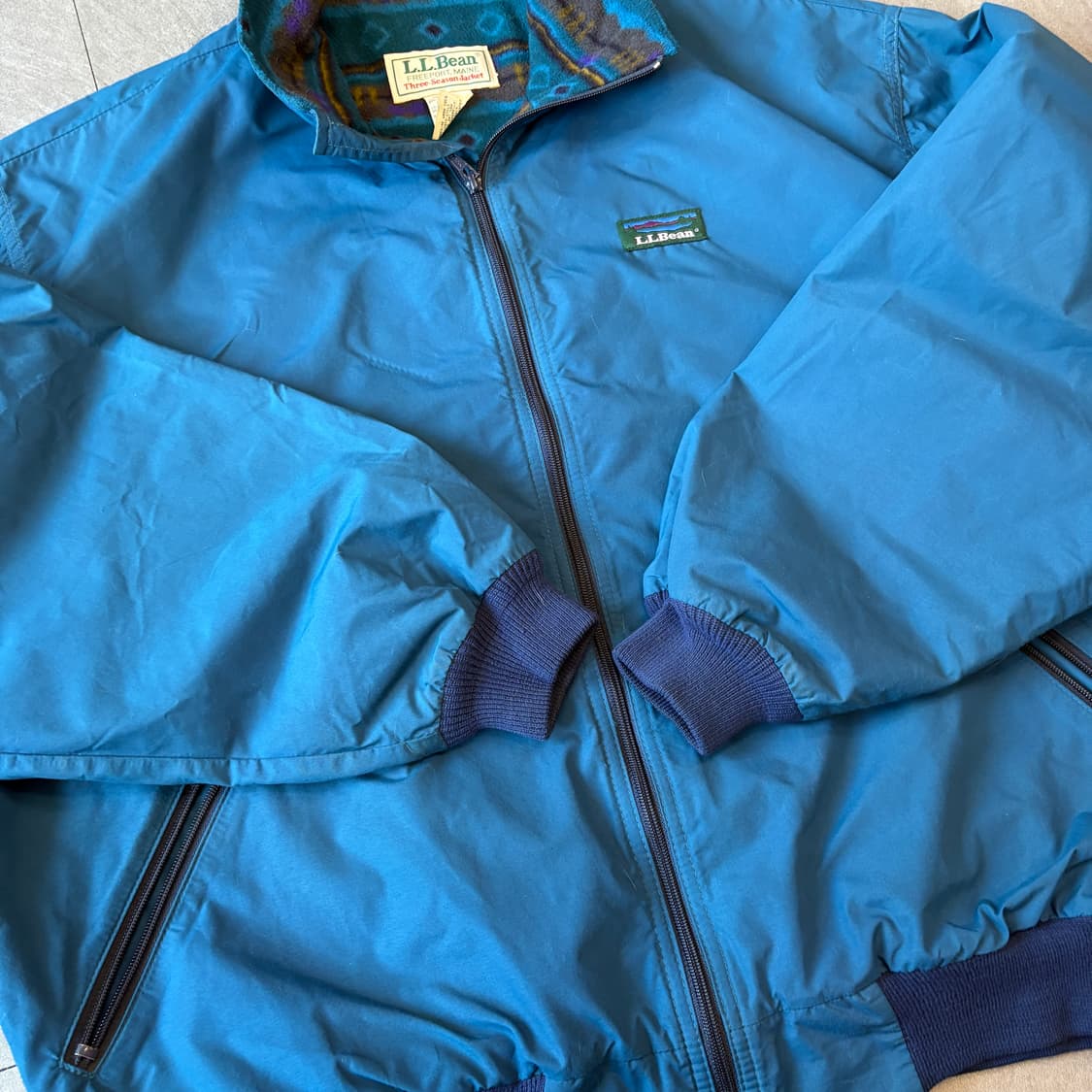 90s L.L.bean 90년대 엘엘빈 쓰리 시즌 블루 웜업 자켓 상품이미지6