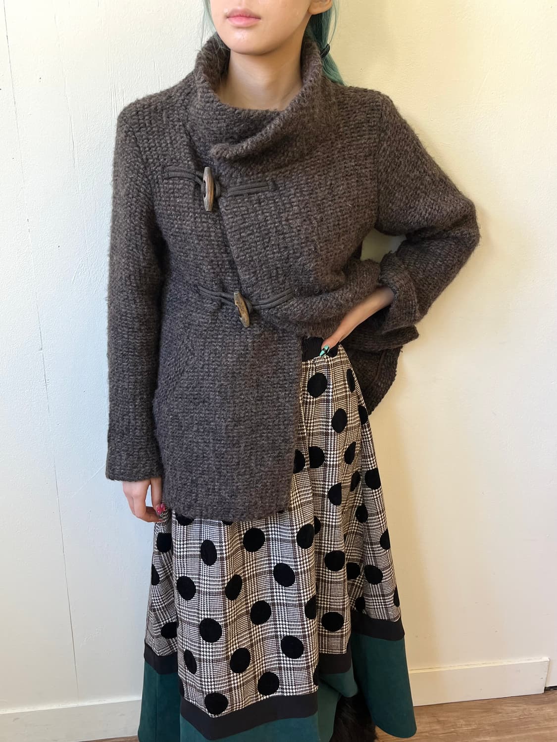 80‘s 이세이미야케 울 더플 코트 상품이미지7