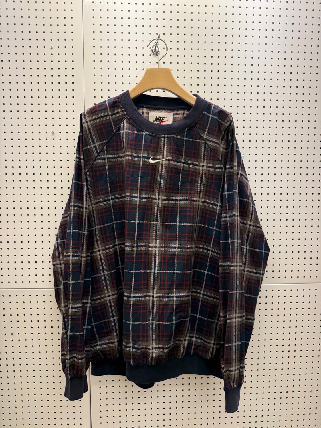 나이키 체크 패턴 크루넥 스웻셔츠 U704 상품이미지2