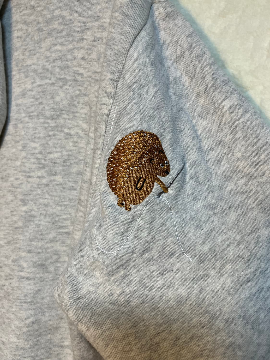 빈티지 자수 패치 후드 집업 고슴도치 상품이미지4