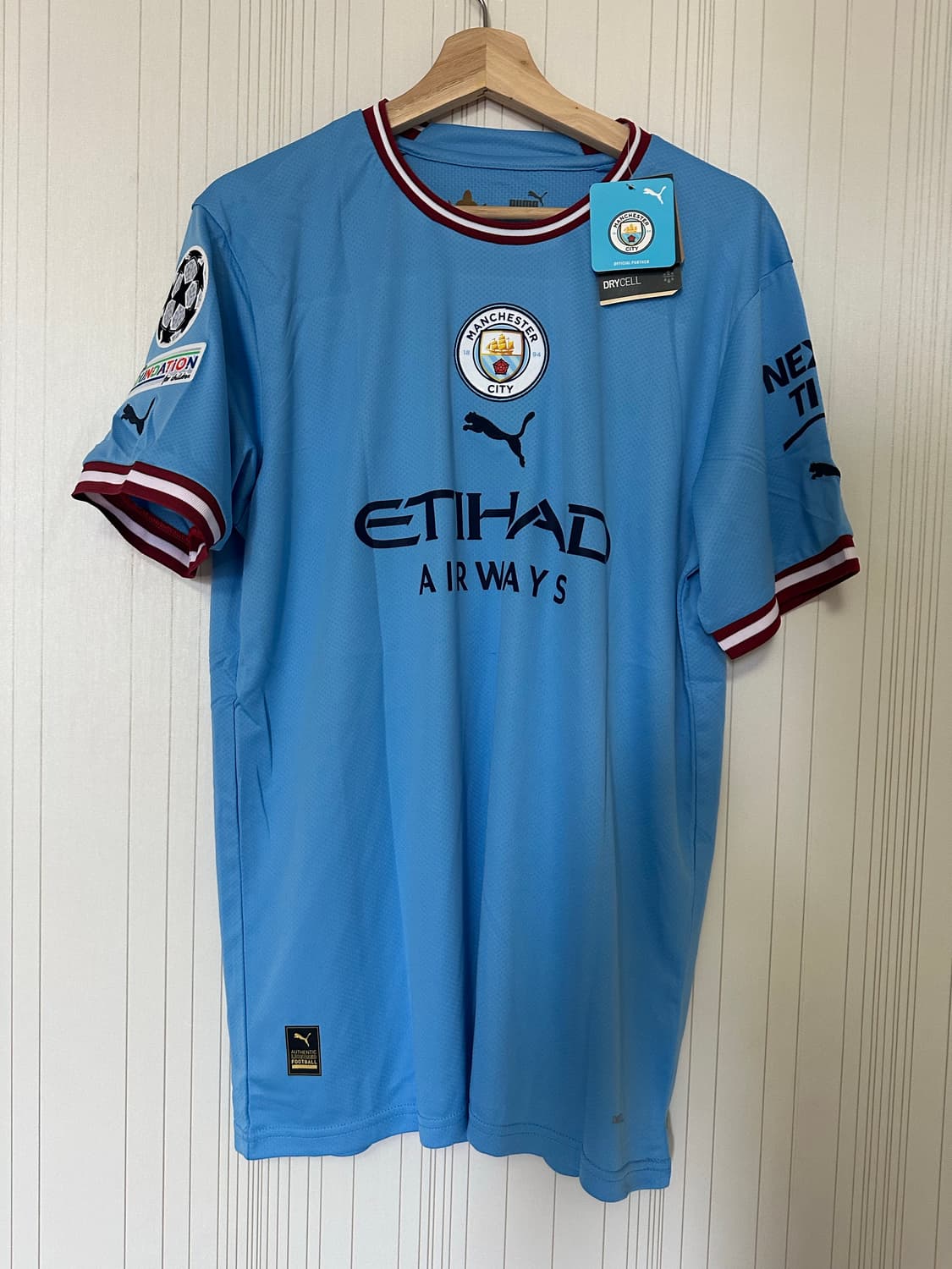 22-23 맨체스터시티 홈 홀란드 챔스 풀마킹 3XL 맨시티 유니폼 상품이미지1
