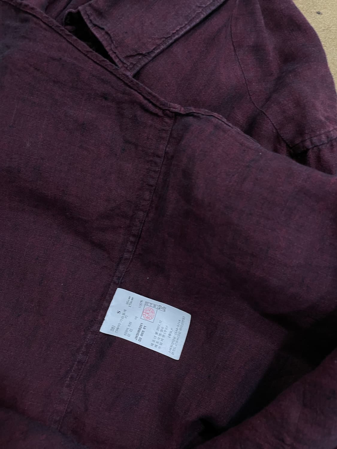 질스튜어트/딥버건디 린넨셔츠(S) 상품이미지5