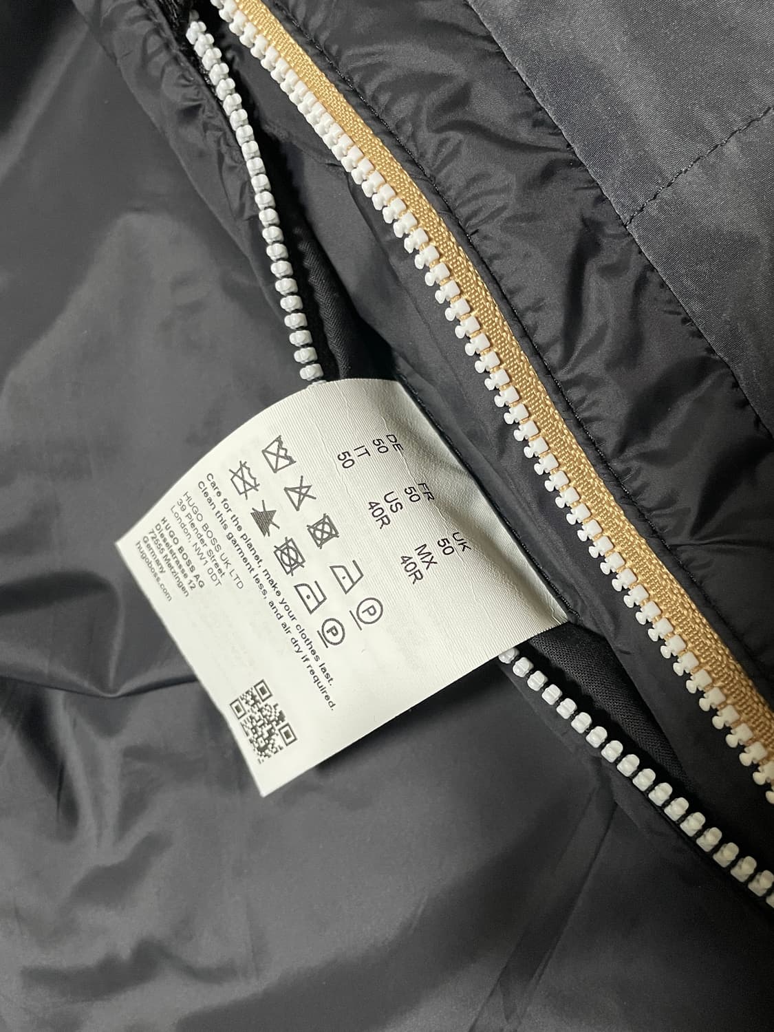 [정품] 휴고보스(BOSS) 남성 울 헤링본 코트 (패딩 라이너 포함)  상품이미지5