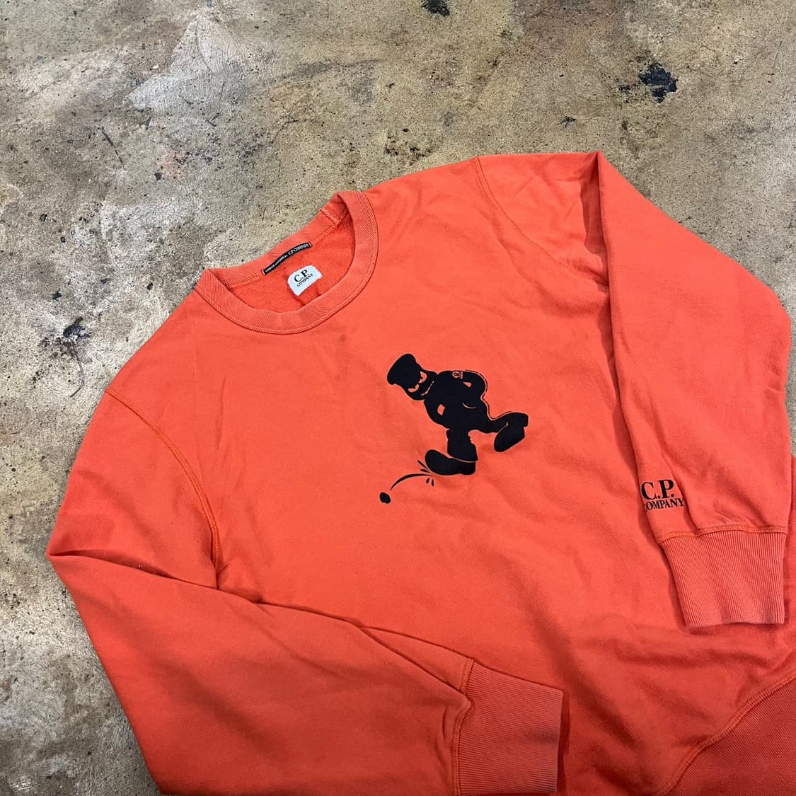 [정품/L] CP컴퍼니 캐릭터 프린팅 맨투맨 오렌지 b18 상품이미지1