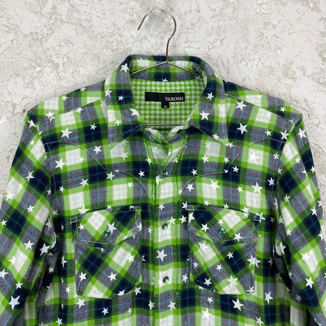 VAROSH 스타 도트 체크 웨스턴 셔츠 상품이미지2