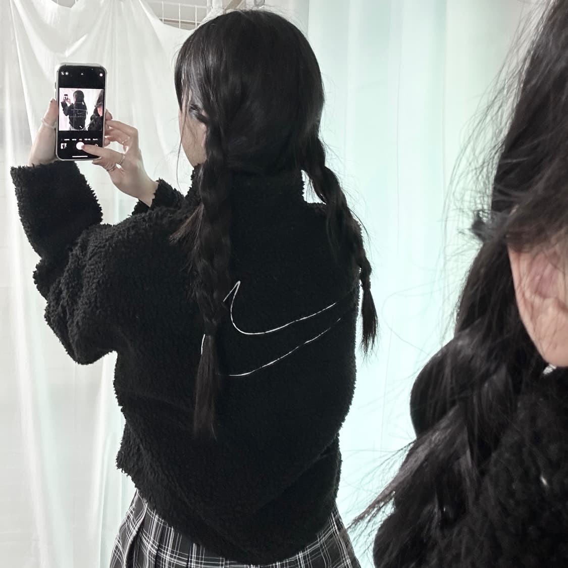 나이키 빅스우시 쉐르파 크롭 집업 상품이미지2