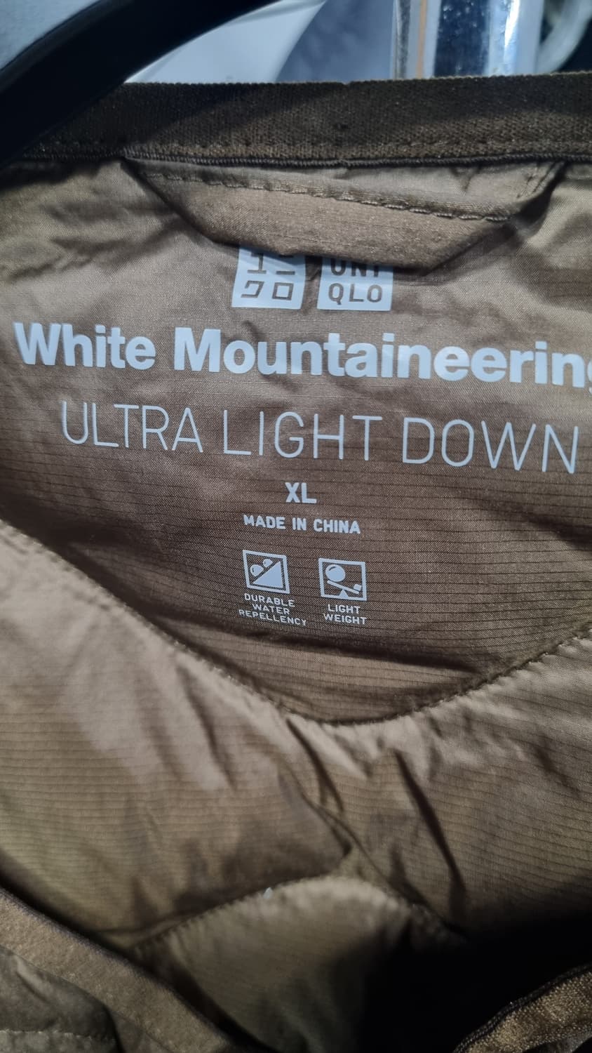 uniqlo x 화이트마운티어링 오버핏 xL 울트라 라이트 다운 상품이미지2