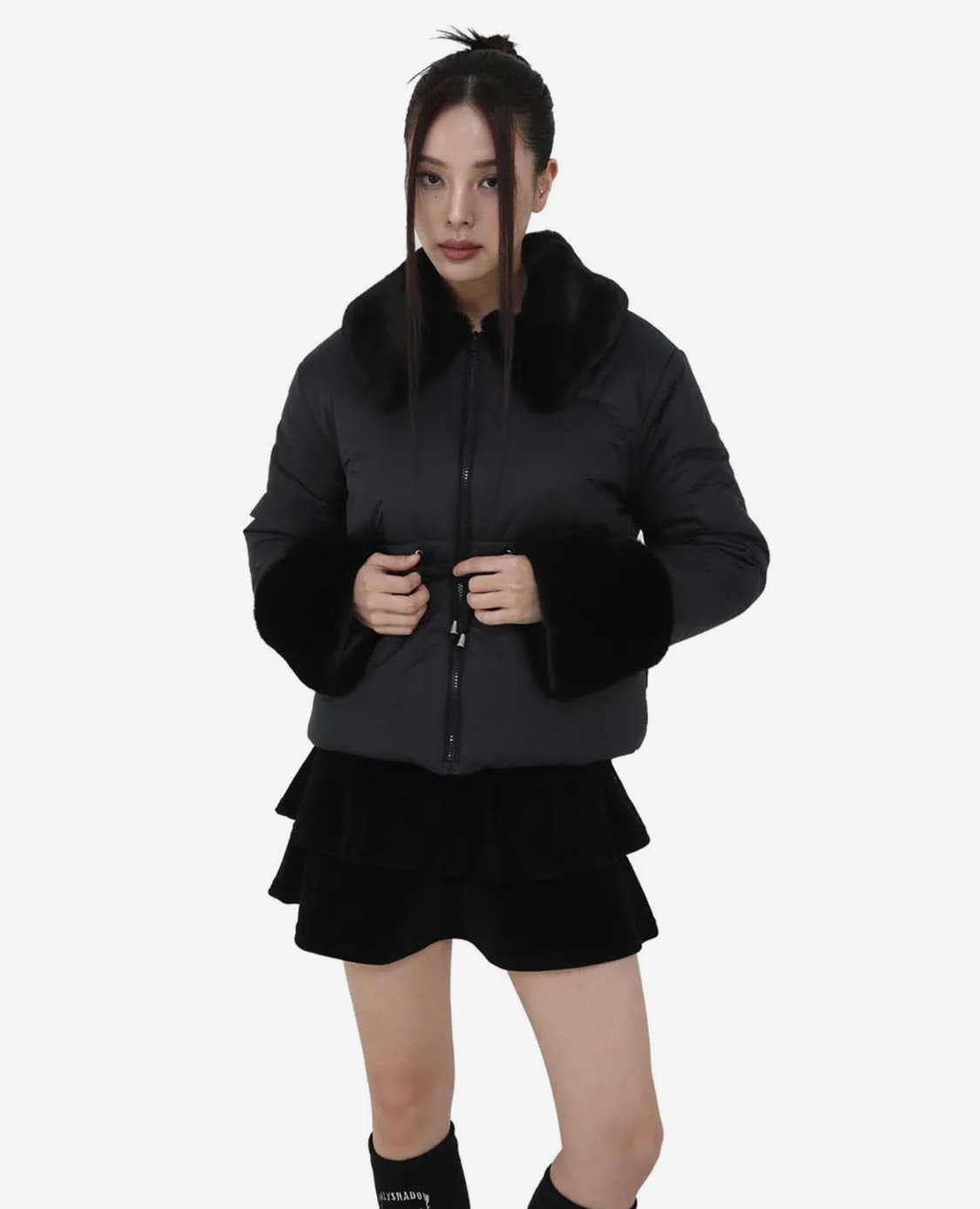 어글리쉐도우 퍼 카라 패딩 판매해요 퍼자켓 무스탕 상품이미지1