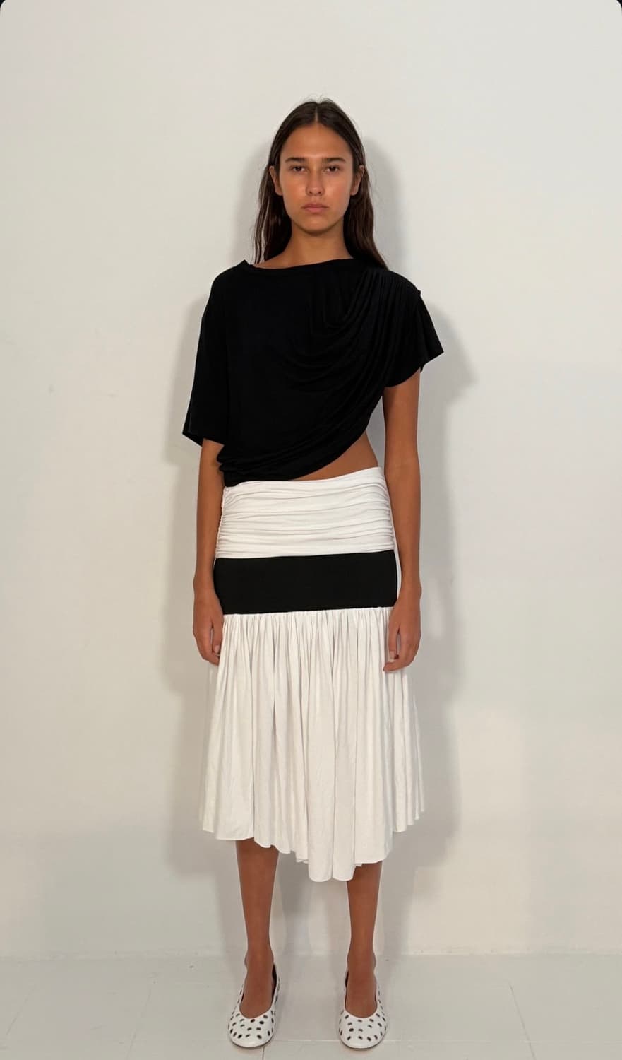 [S,M]기마구아스 Daria 드레이프 탑/블랙 상품이미지4