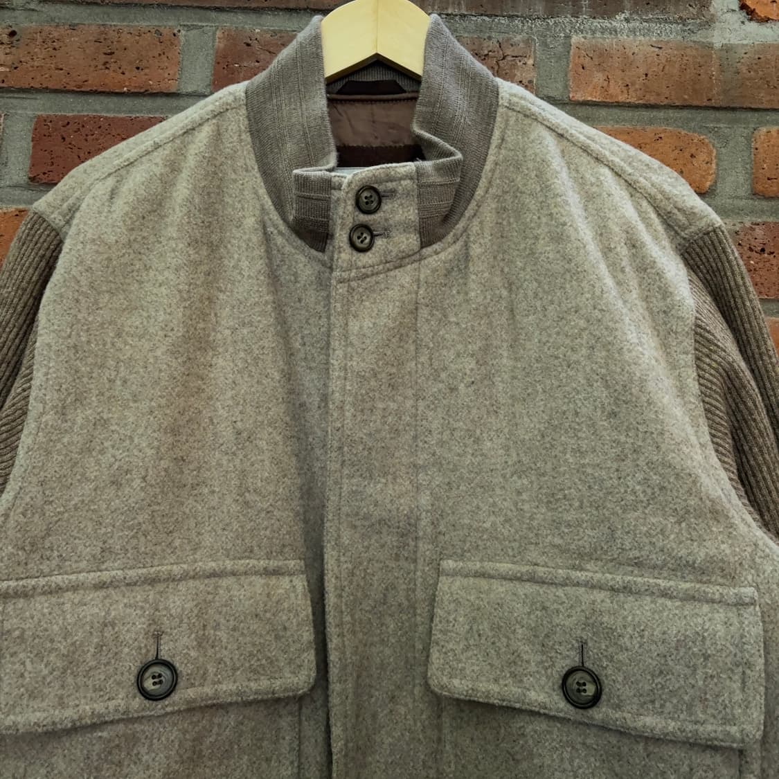 River Son 울 니트 슬리브 보머 자켓 상품이미지4