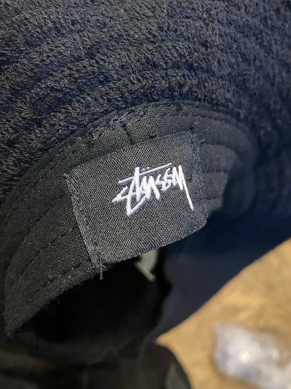 stussy 스투시 테리원단 블랙 버킷햇 상품이미지4