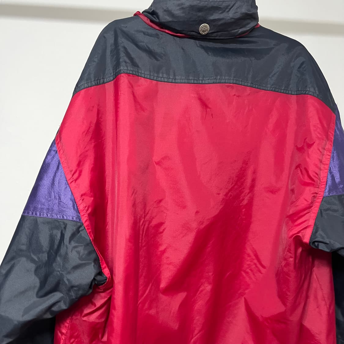 90s 바람막이 올드스쿨 아노락 점퍼  블랙퍼플레드그린 상품이미지9