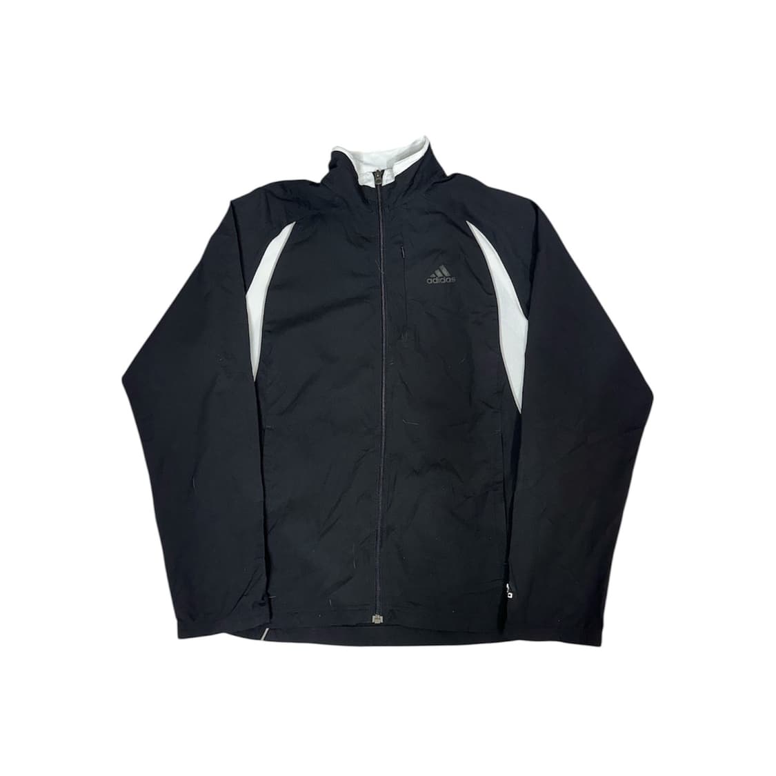 아디다스 블랙 화이트 바람막이 자켓 M 상품이미지5