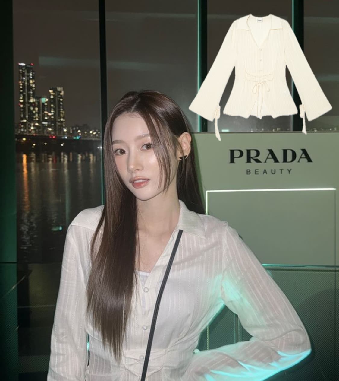 아이토브서울 코르셋 레이스 셔츠 블라우스 (s, 크림) 상품이미지5