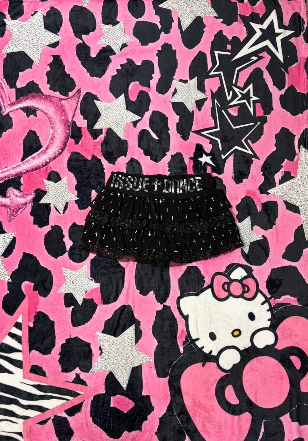 Goth cubic cross Frill mini skirt 상품이미지3