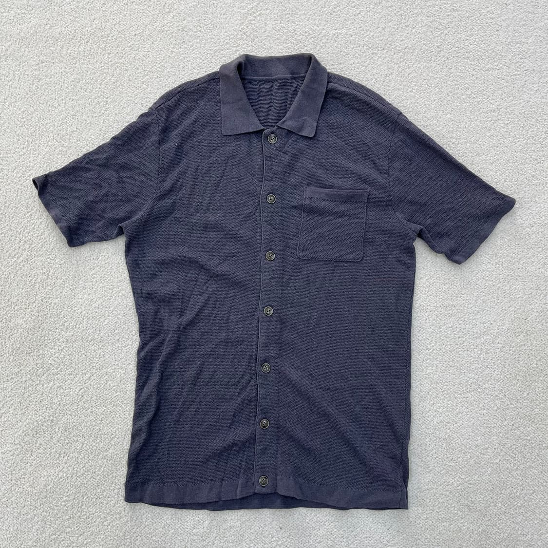 100 빈티지 포켓 반팔 니트 셔츠 0304M 상품이미지1