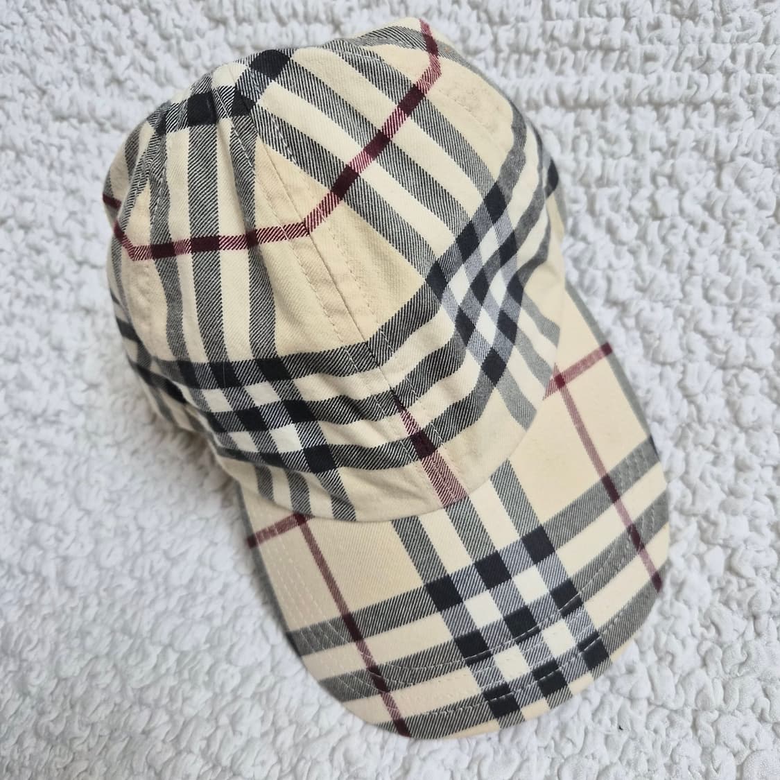 버버리 아카이브 체크 면 야구모자 M 상품이미지1
