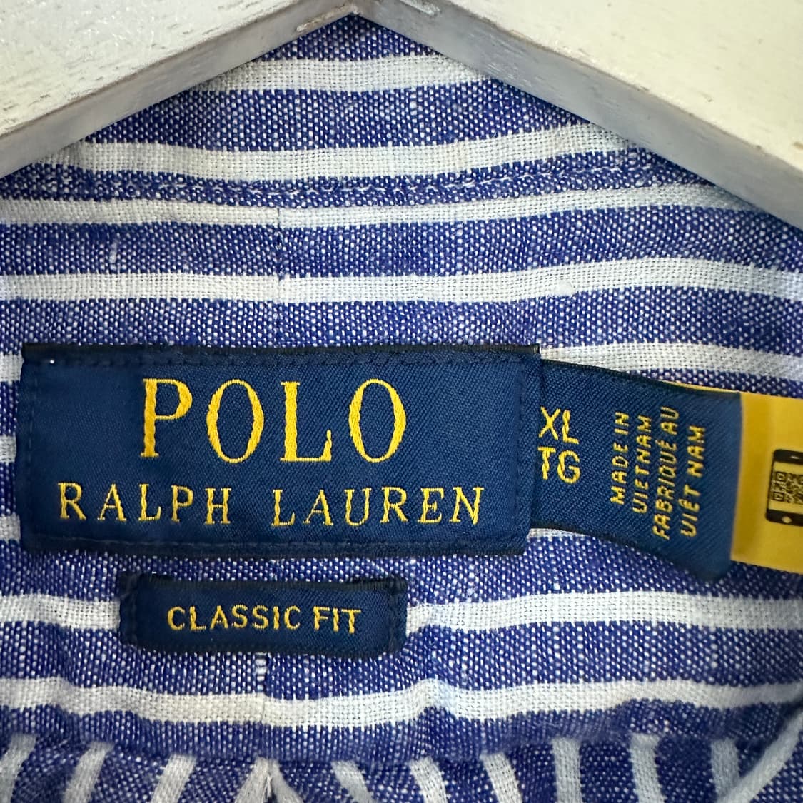 [XL] 폴로 스트라이프 린넨 셔츠 상품이미지2