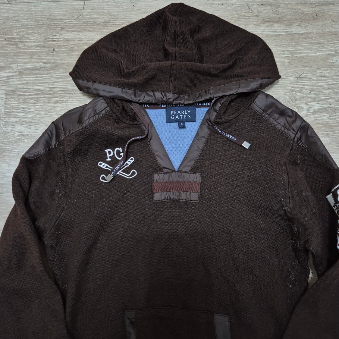 파리게이츠 여성 골프웨어 멀티 자수로고 후드 니트 (0) 상품이미지2