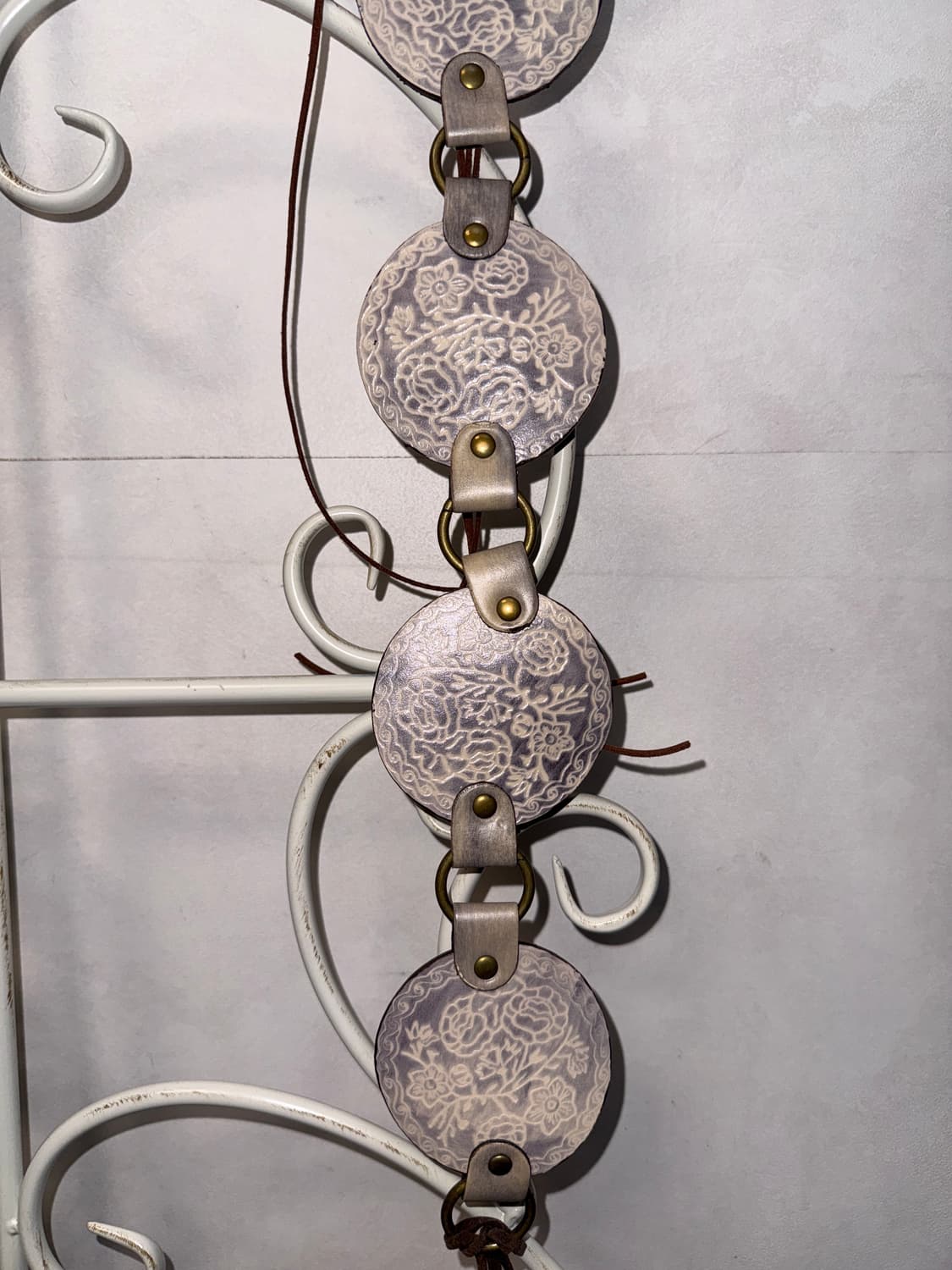 Mute lavender oriental flower strap belt 상품이미지4