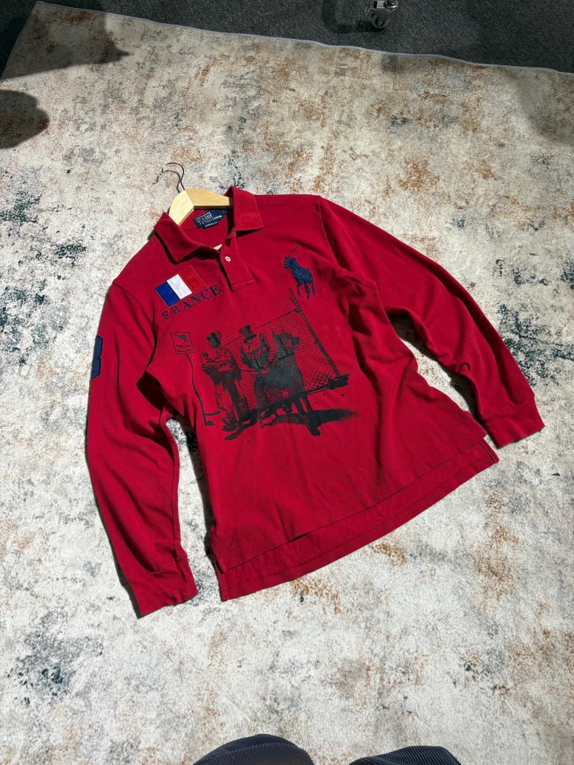 폴로 빅포니 프랑스 치프키프 커스텀 카라 슬리브 럭비티 상품이미지2