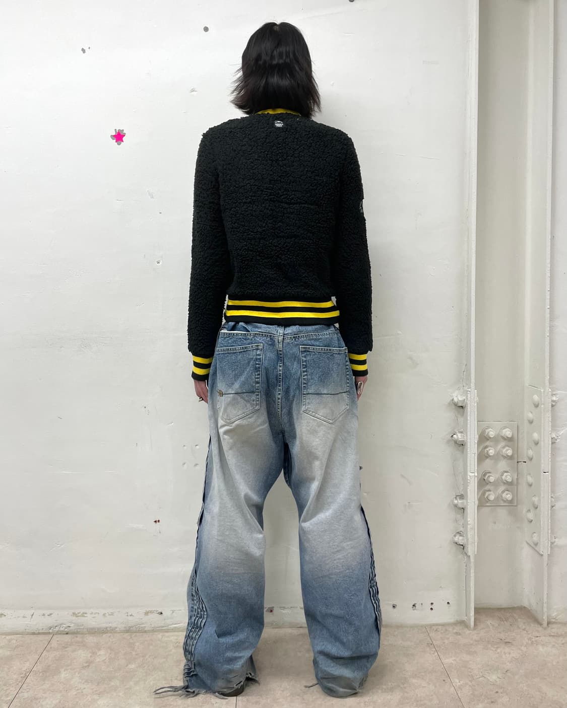 Psycho Demon Yellow Stud Fleece Jacket  상품이미지4