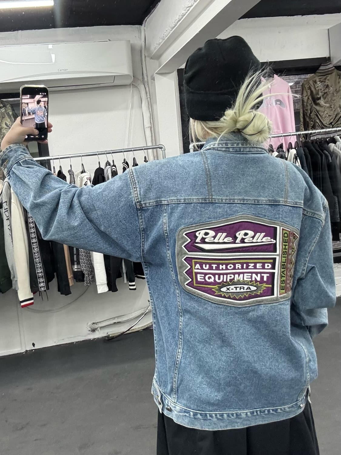 펠레펠레 오버핏 빅패치 데님자켓 상품이미지6