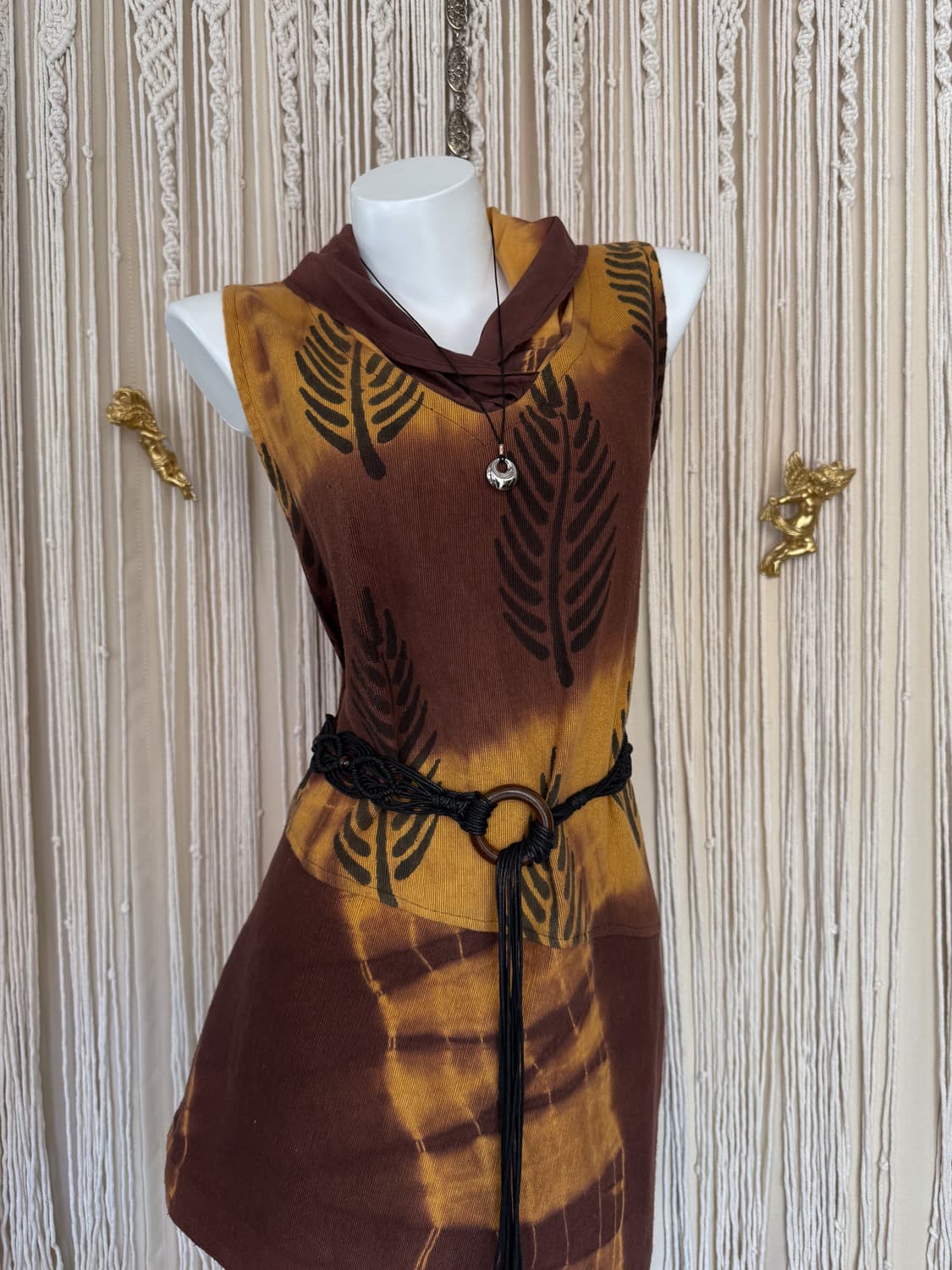 100% Cotton Shawl Collar Slit Dress 0050 상품이미지6