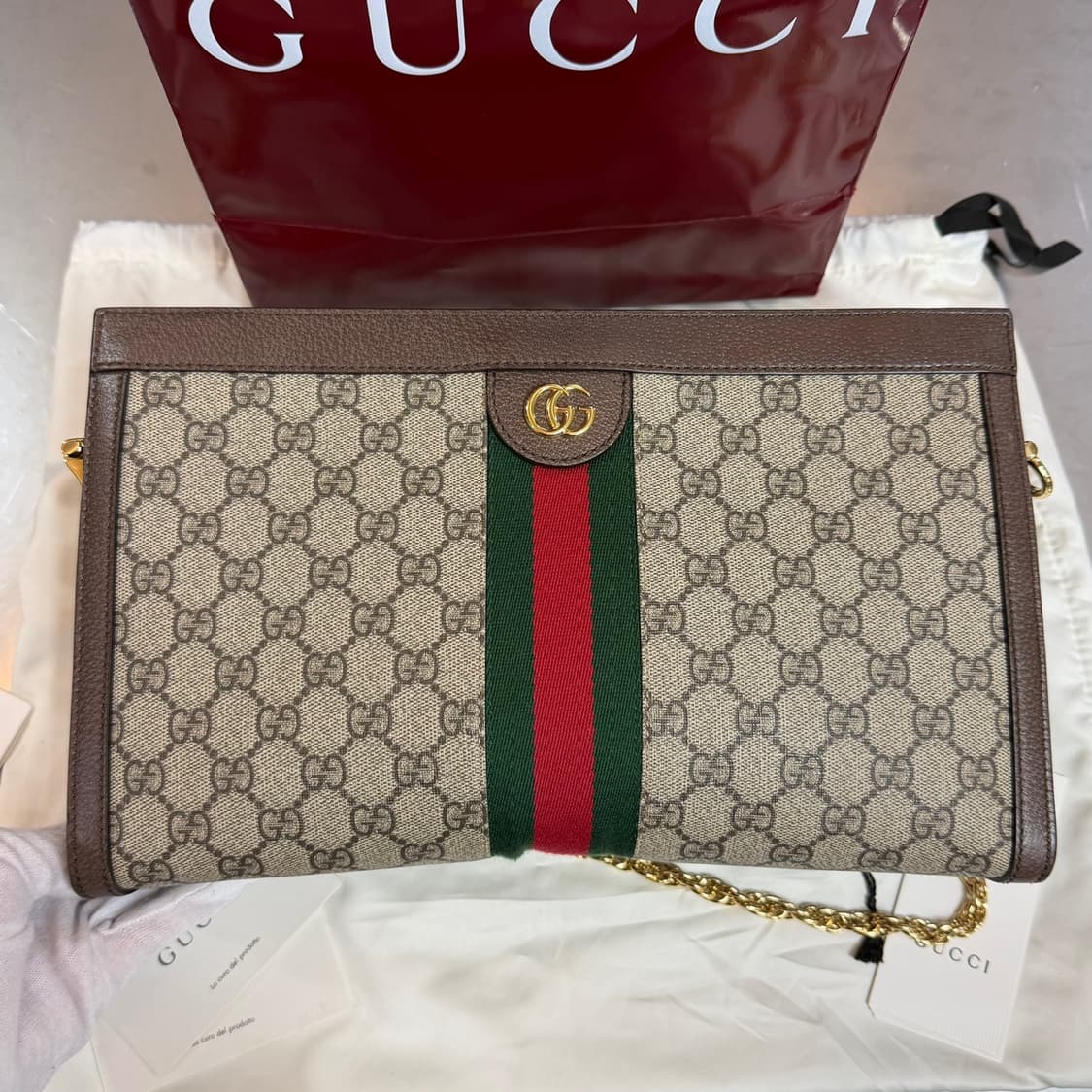 [리오브] 구찌 GG 슈프림 오피디아 체인 금장 숄더백 상품이미지2