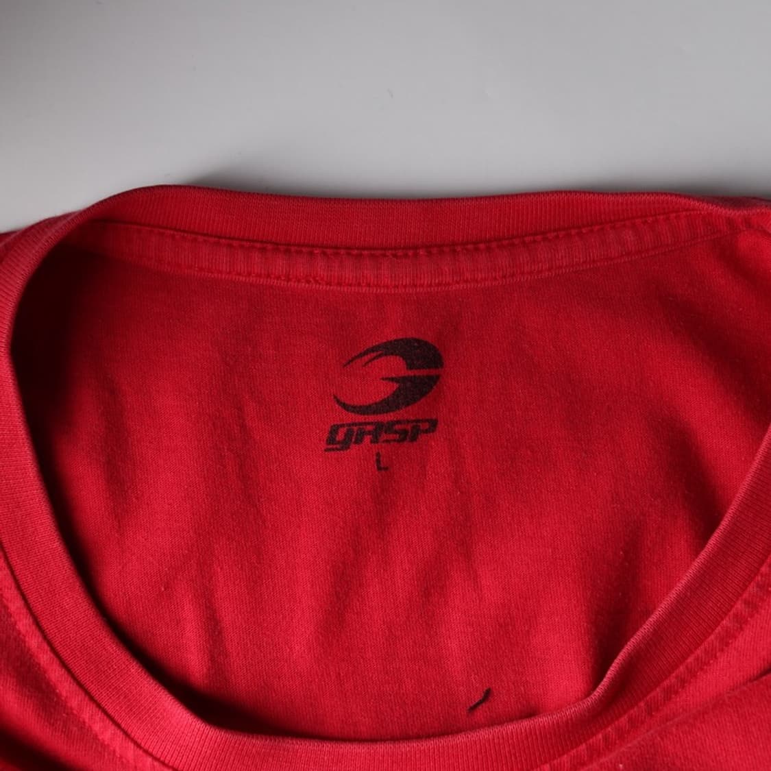 GASP 빅로고 그래픽 반팔 티셔츠 레드 L 상품이미지5
