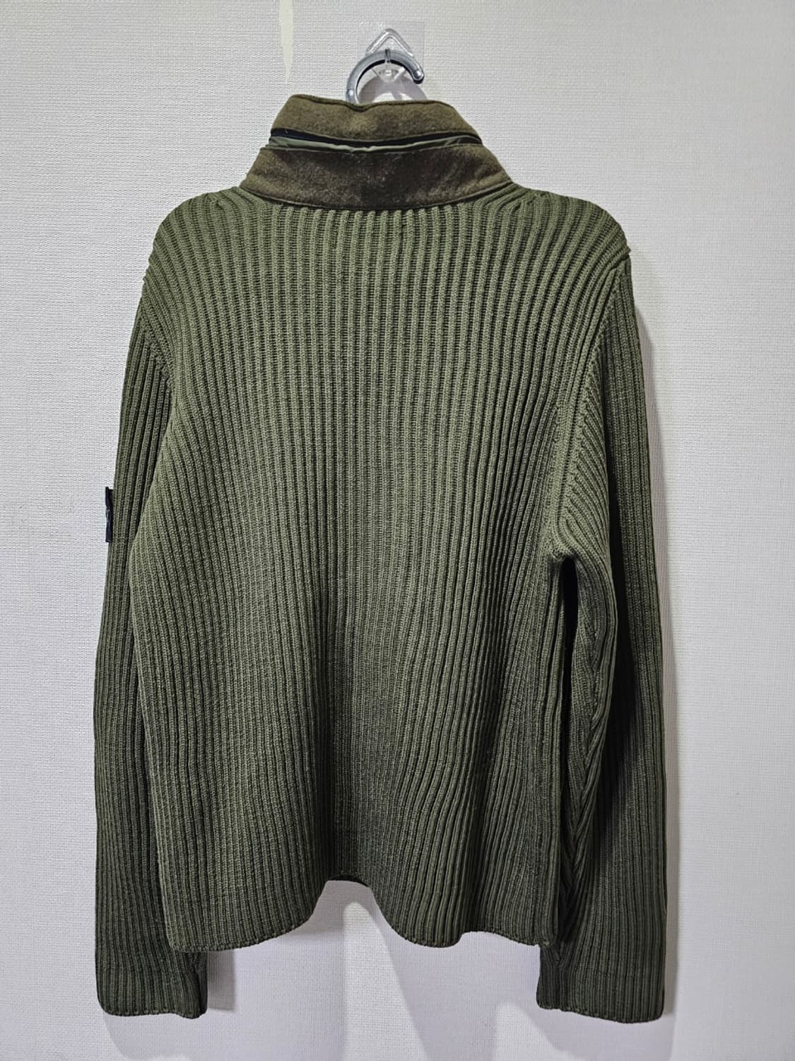 정품 스톤아일랜드 카키 헤비 가디건 90 / S (후드내장) 상품이미지4