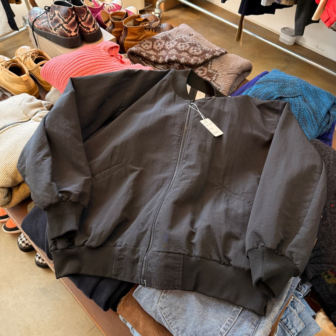 80S +POS 미국빈티지 레프리 블랙앤화이트 자켓 상품이미지2