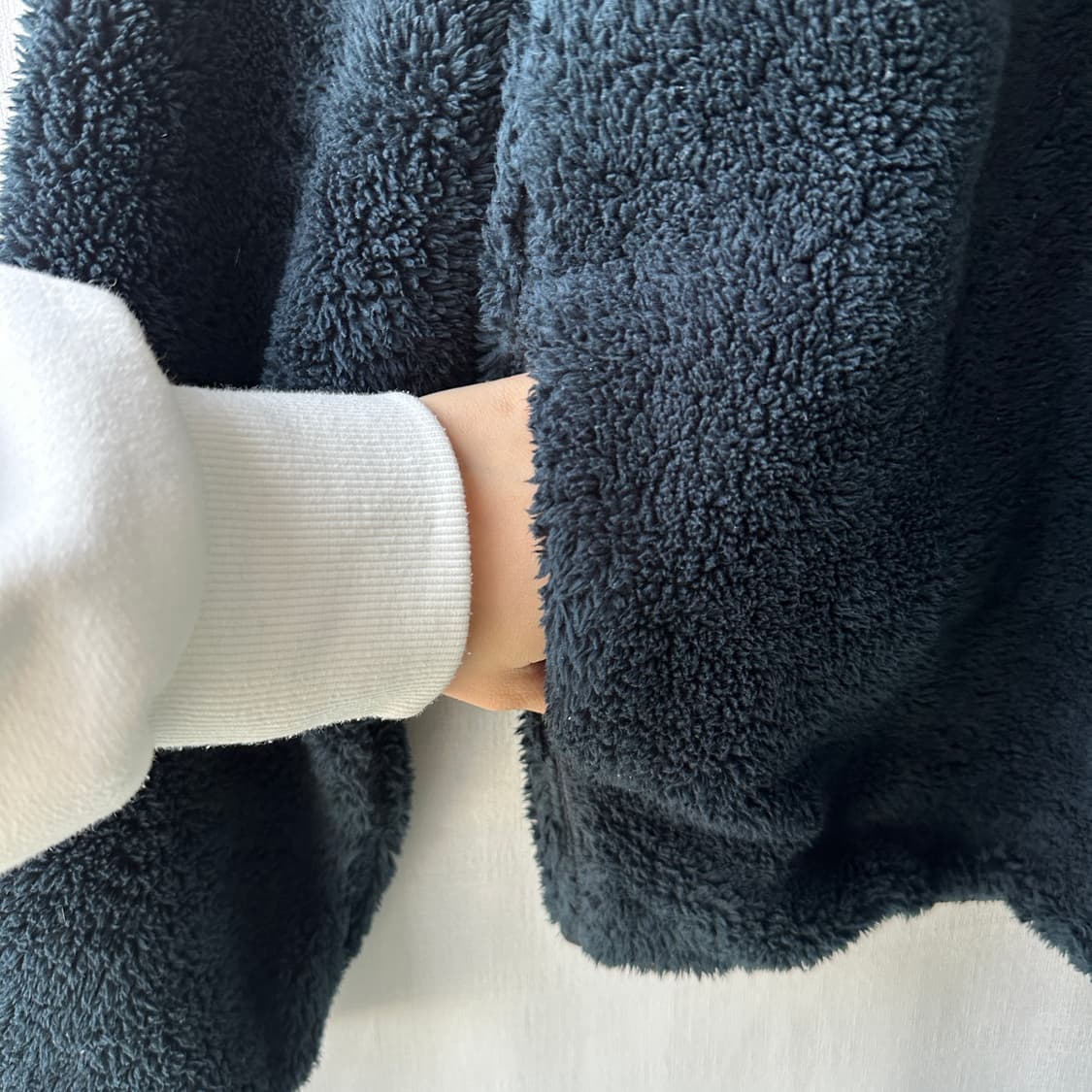 Rag&Bone 랙앤본 플리스 로건 풀오버 블랙 다크그린 XL 상품이미지8