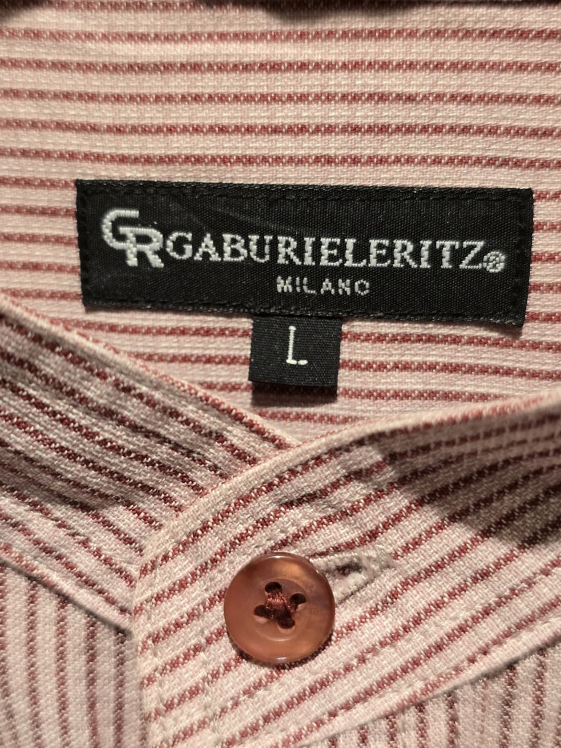 Gabriel Ritz Band Collar Striped Shirt 상품이미지4