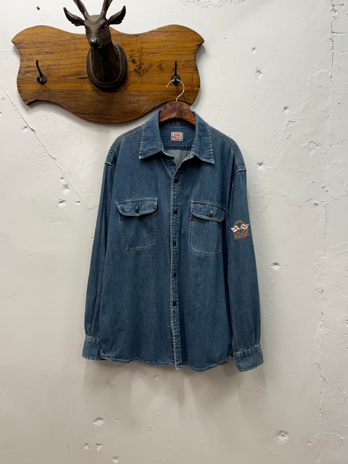 L) 90s Levi’s Marine Signal Patch Denim  상품이미지2