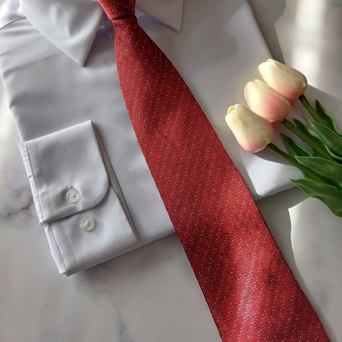 아쿠아스큐텀 실크 레드 마이크로 넥타이 9.5cm A+등급 A18821
 상품이미지5