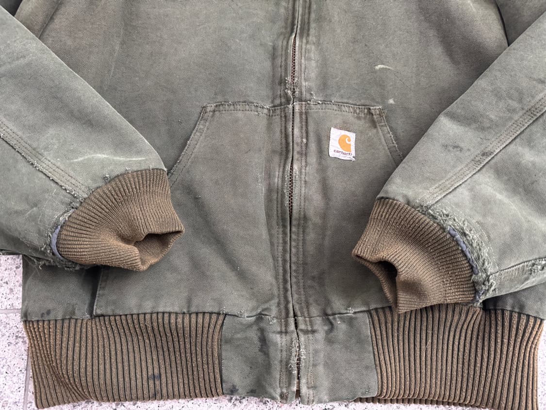 [M] 칼하트 j130-211 후드 집업 자켓 카키 그린 상품이미지3