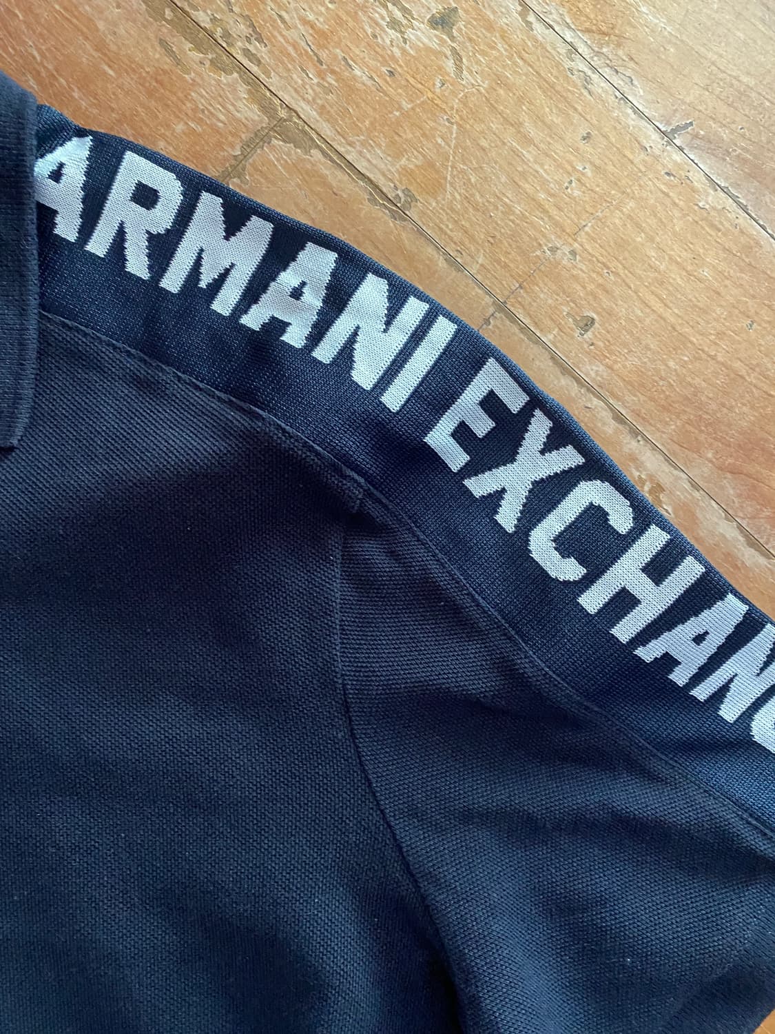 알마니 익스체인지 남성 반팔 카라티 블랙 (95~100) 상품이미지3