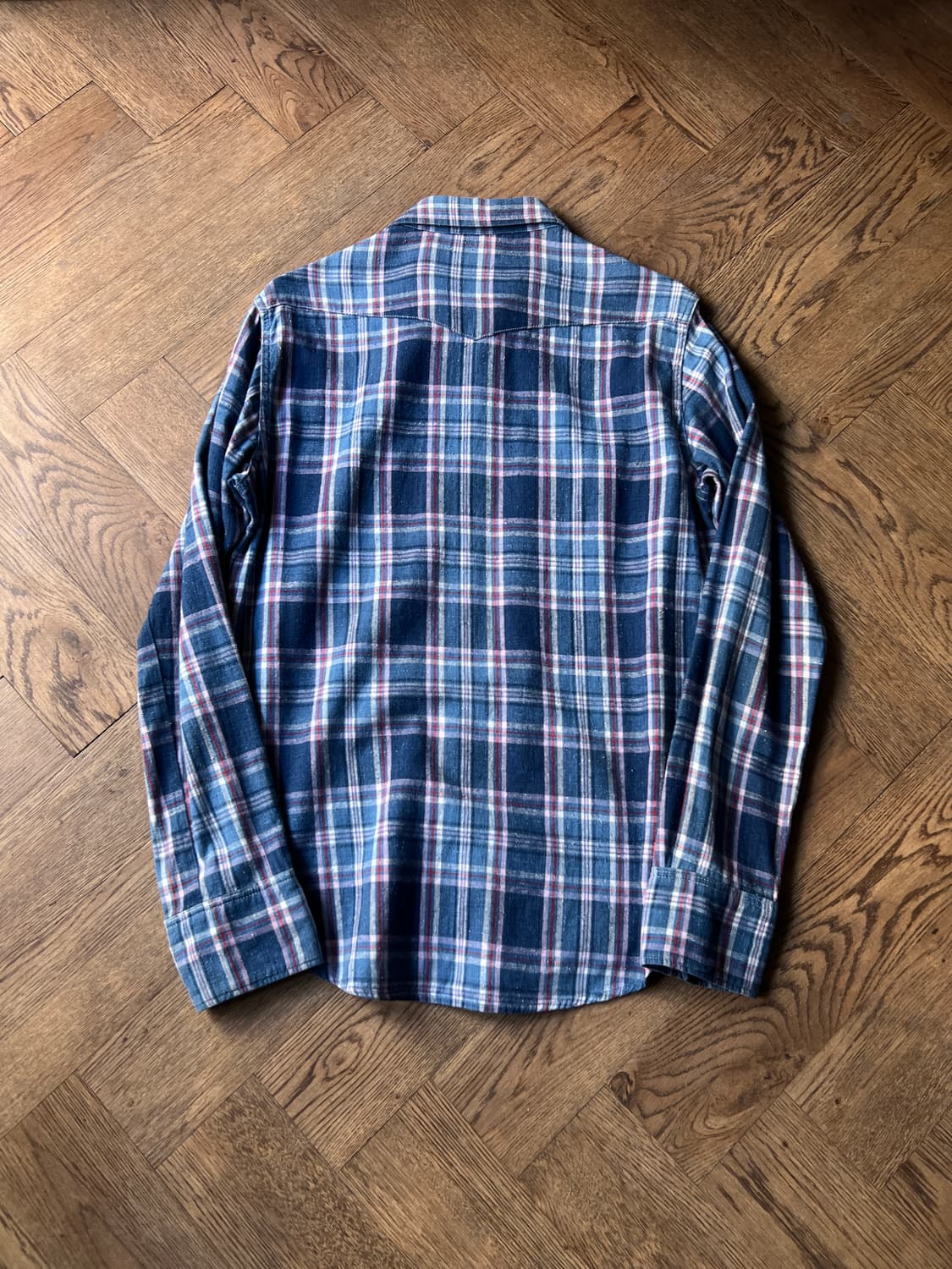 [M]BLUEBLUE 블루블루 인디고 다잉 버튼다운 웨스턴 셔츠 상품이미지7