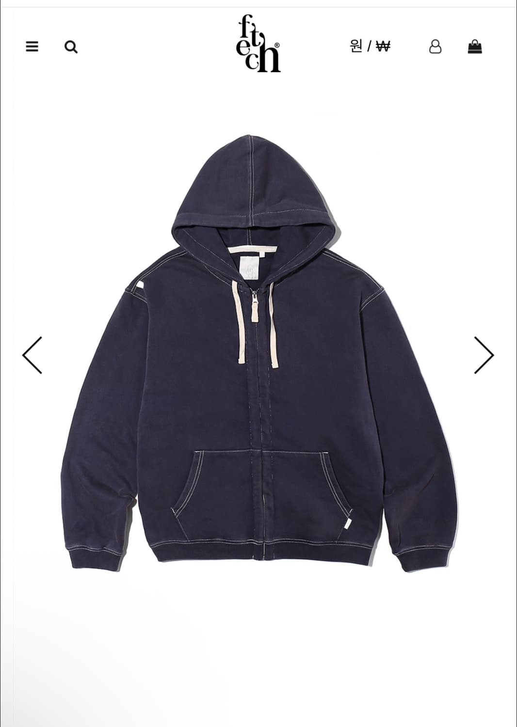 fetch 워시드 후드 M사이즈 삽니다. 상품이미지1