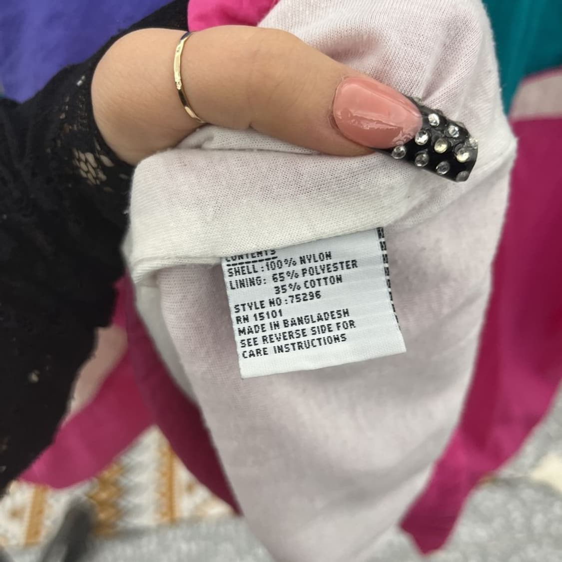 나이키 올드스쿨 레트로 키치 멀티컬러 바람막이 자켓 L C10537 상품이미지6