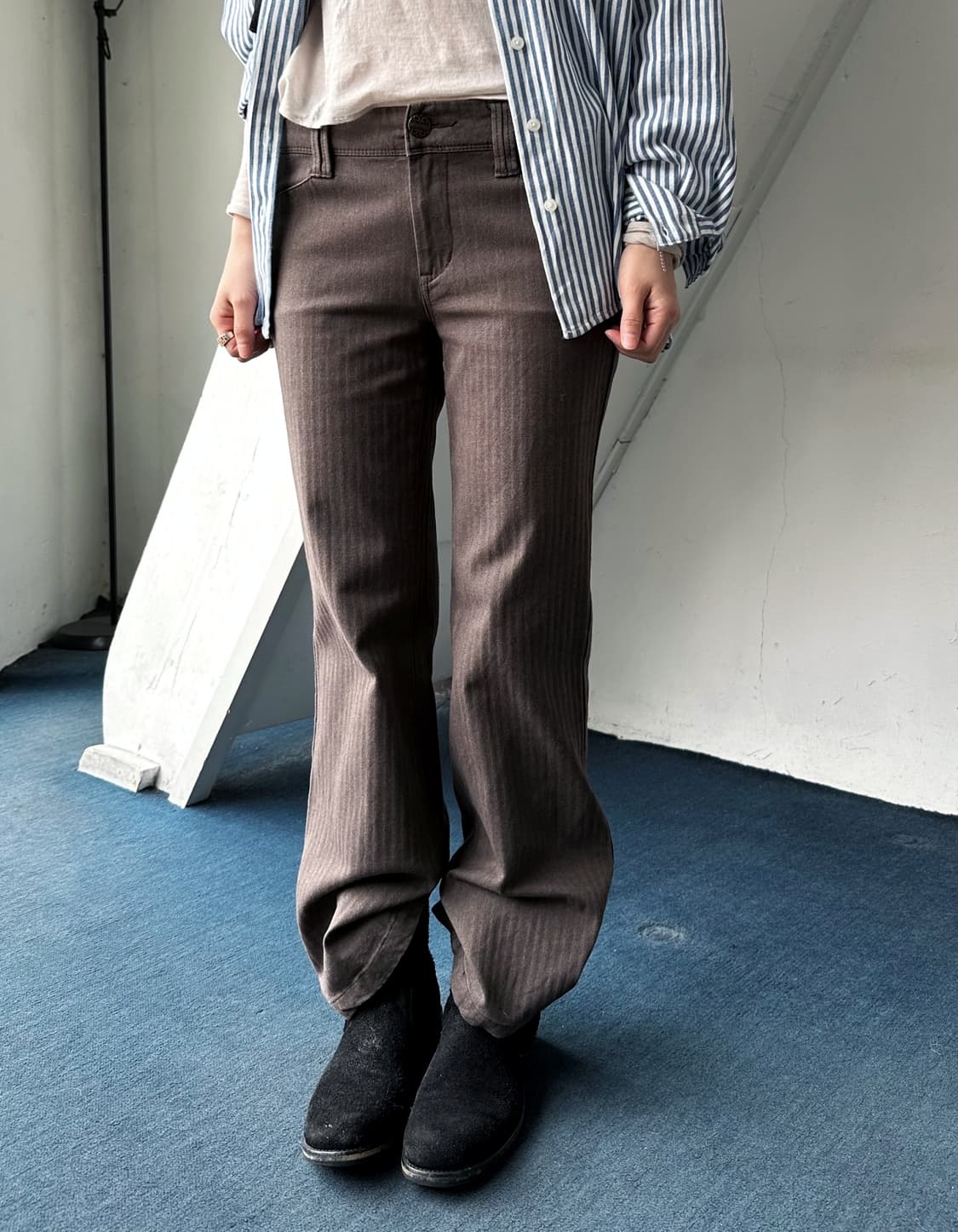 Cotton patterned flare design pants 상품이미지3