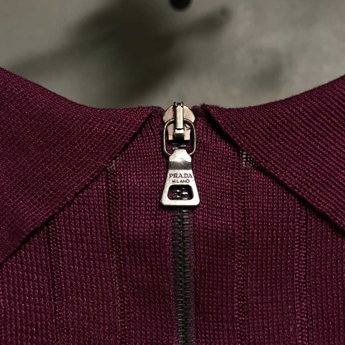 프라다 니트 반팔 카라티 44(W) 상품이미지6