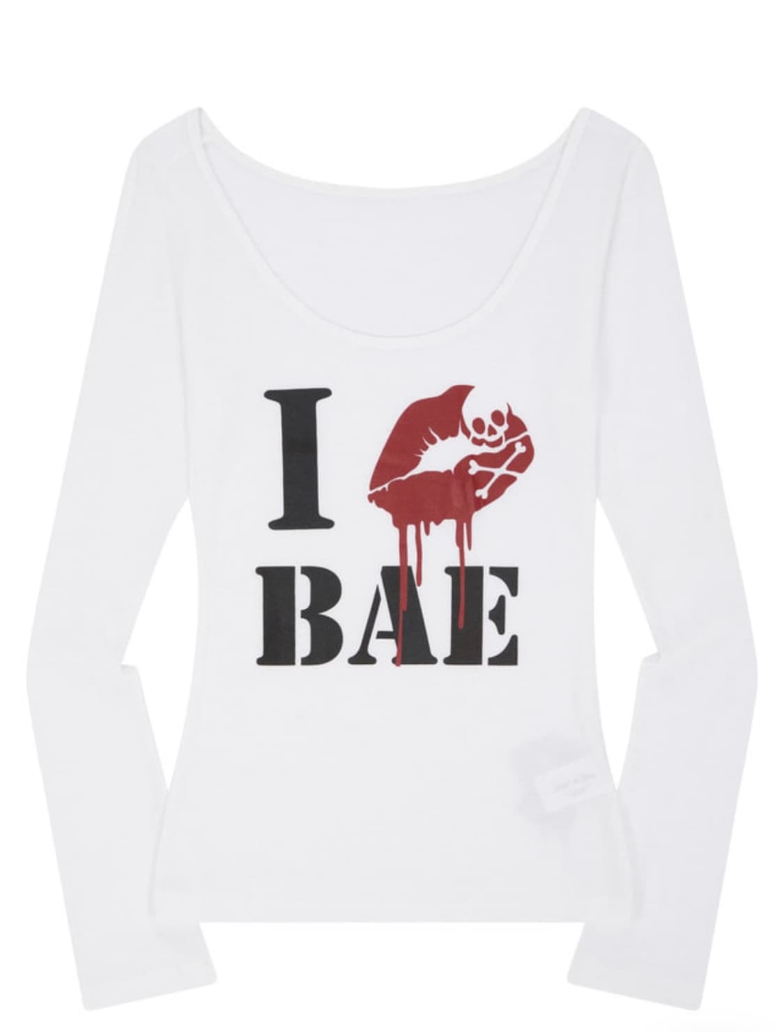  유스이즈유어스 I LOVE LONG SLEEVE(WHITE) 상품이미지3