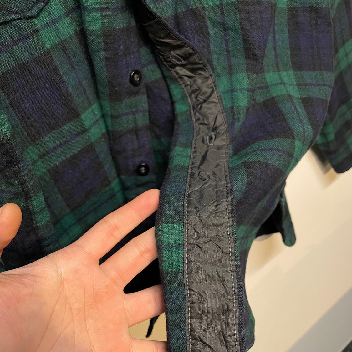 1990s 울리치 블랙와치 체크 플란넬 셔츠 상품이미지4