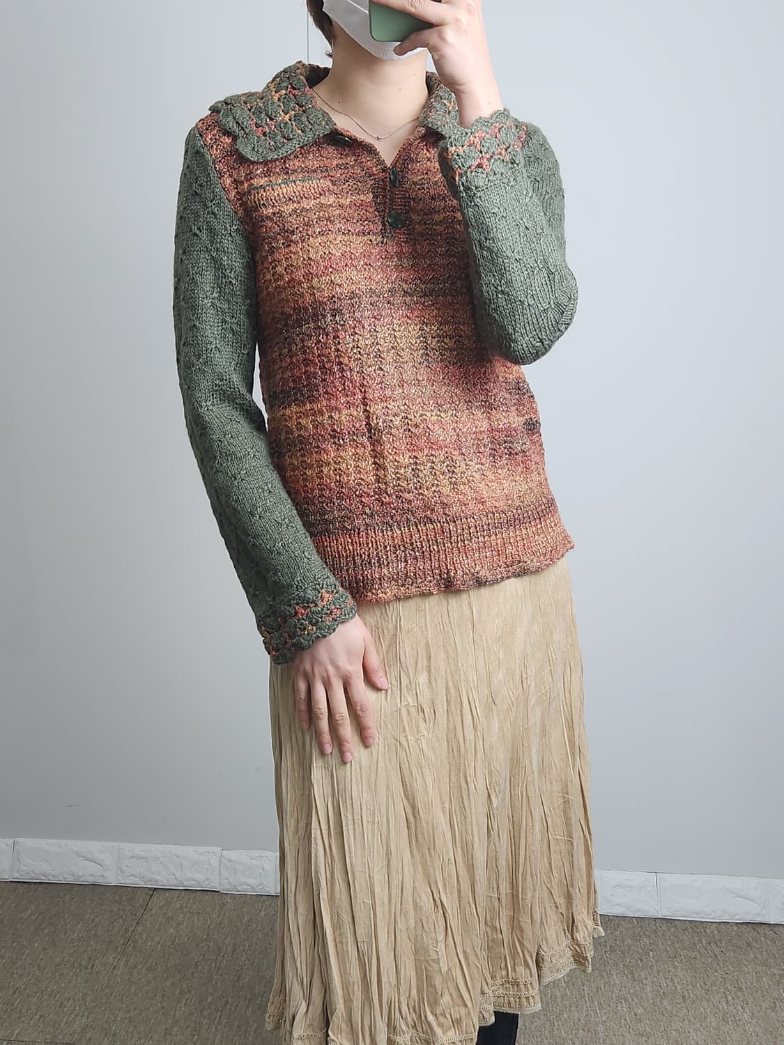 믹스 물결 니트 상품이미지2