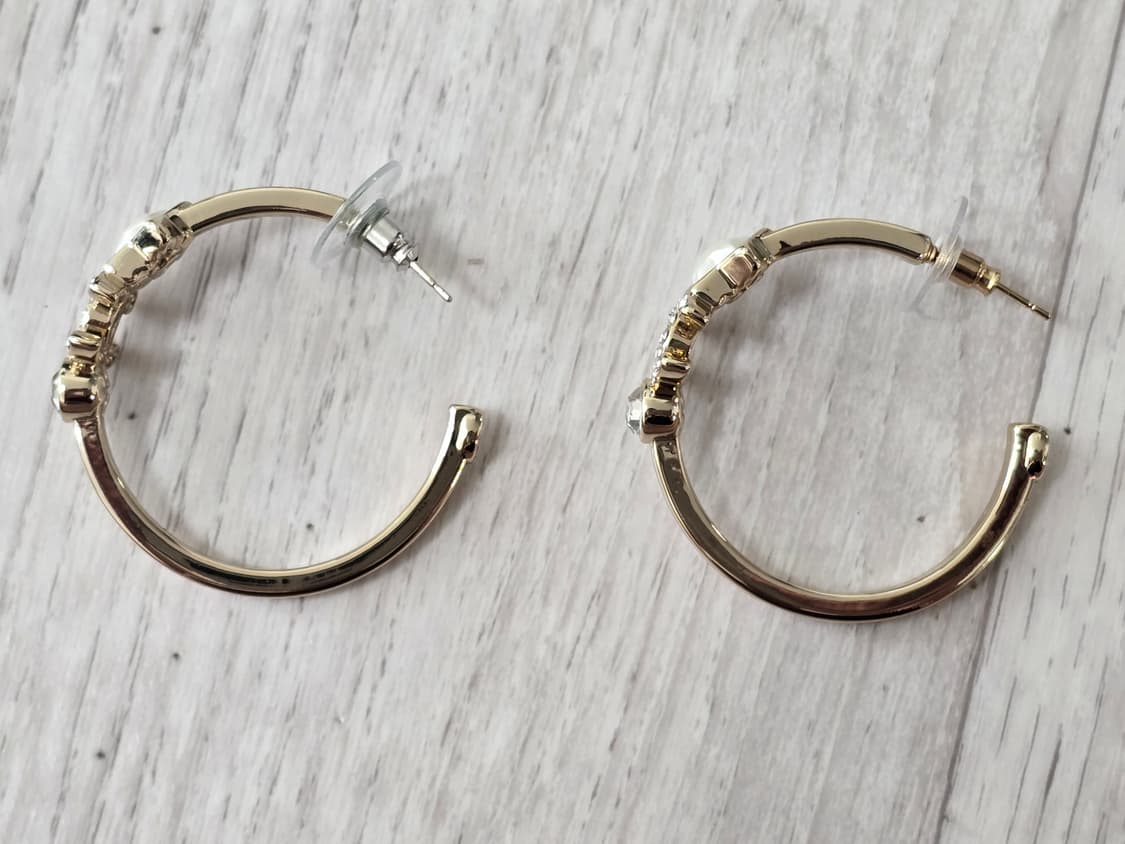 (정품) 샤넬 CC로고 스타 후프 링 귀걸이 (명품 이어링 목걸이 팔찌  상품이미지4